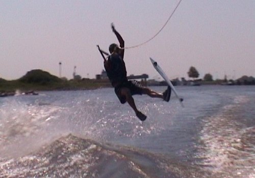 Brian went wakeskating